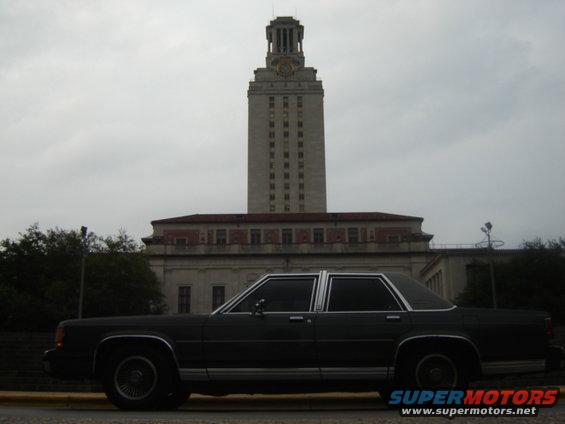1988 Ford Crown Victoria LTD parked with UT Tower in background