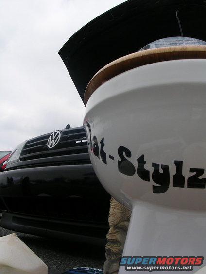 Black Volkswagen grille with emblem, front view