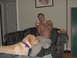 1978 Ford Bronco - Man and dog share a couch with a plate of burgers, timestamped March 6, 2005.