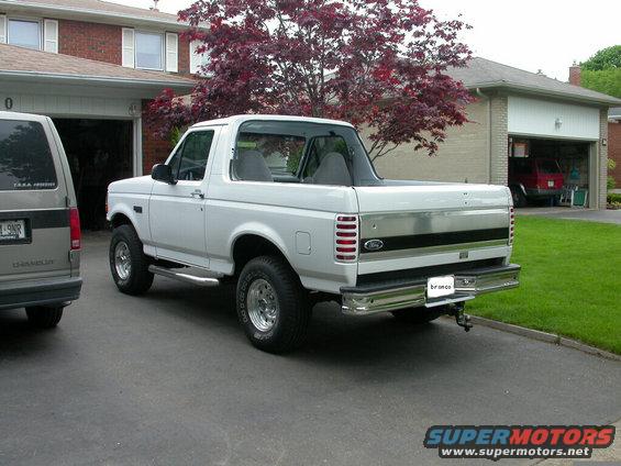 bronc.jpg The tailgate received most of the work, being fortified with heavy steel brackets welded inside top corners, new latch strikes, new glass and glass slide channel, wiring harness, new weather strips, and trim panel
