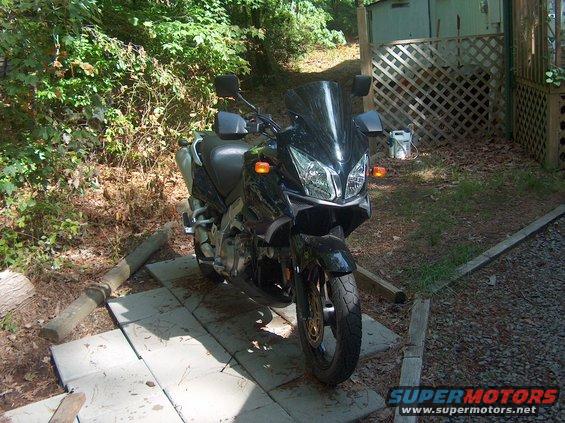Black motorcycle front view