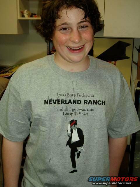 Person wearing a gray t-shirt with text and Michael Jackson graphic