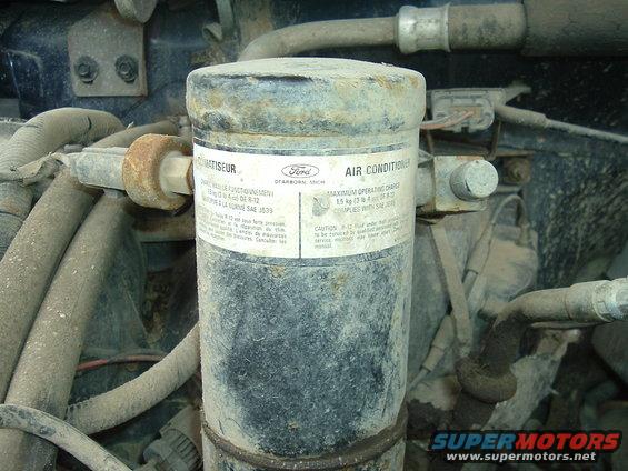 Ford air conditioner receiver-drier with label