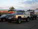 1982 Chevrolet Blazer - This two-tone 1982 Chevrolet Blazer features Harley-Davidson branding and is parked alongside other vehicles.