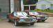 1972 Ford Torino - Two 1972 Ford Rancheros are parked outside a garage, one in front of the other.