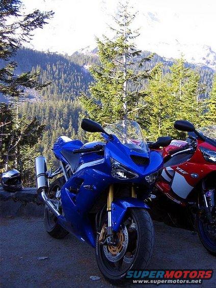 My 636 parked next to others at Mt Rainier, WA