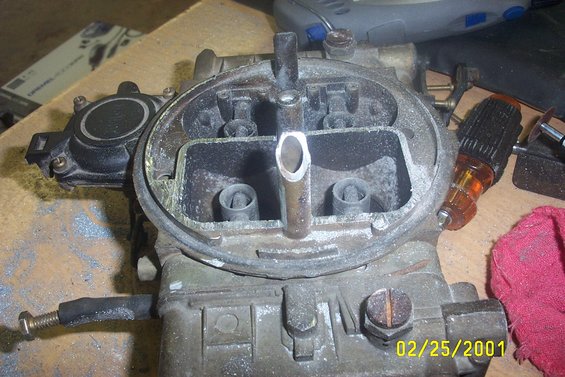Carburetor with visible date stamp 02/25/2001