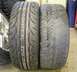 2004 Ford Focus - Comparison of a new Hankook R-S2 tire with a significantly worn tire, showing tread differences.