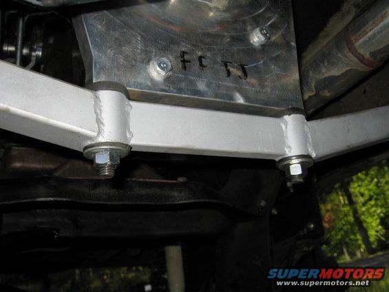 A close up of how it is mounted to the adapter.  Notice how there are studs not bolts, there won't be any trouble trying to thread in bolts here!