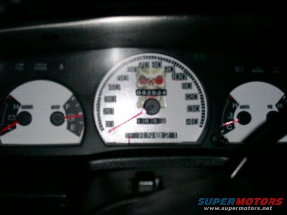 Dashboard gauges with skull graphic and odometer reading 092624