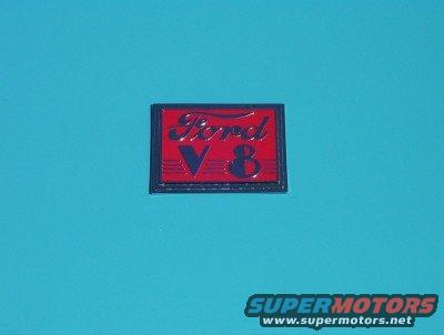 Ford V8 emblem on blue background
