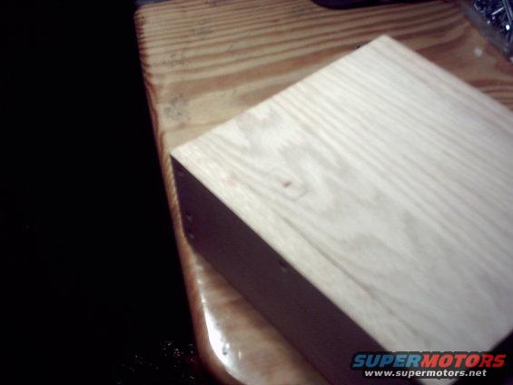 wooden block on a table