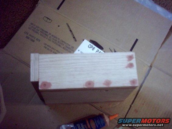 filling th screw holes