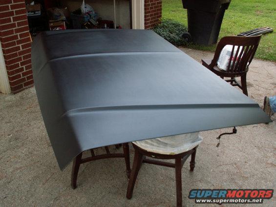 hood on chairs outside, primer finish