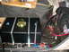 1985 Ford Crown Victoria LTD - Trunk interior shows custom fuel tank installation with associated plumbing and battery setup.