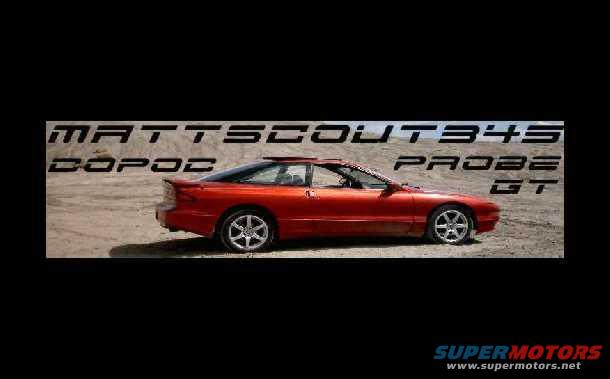 Red 1996 Ford Probe GT side view