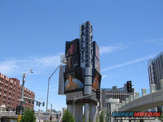 Bally's Las Vegas sign with digital billboards
