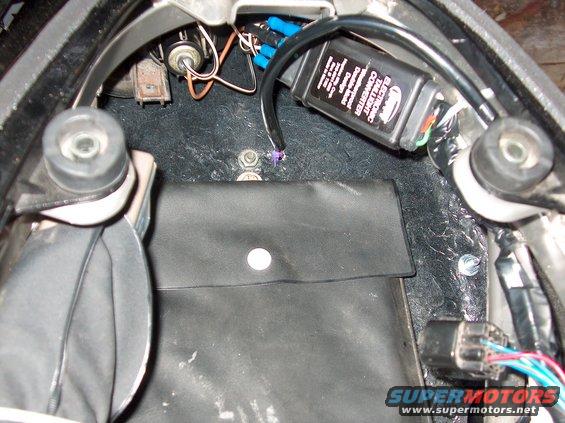 Electronic Tailight Converter module with wiring and a black pouch