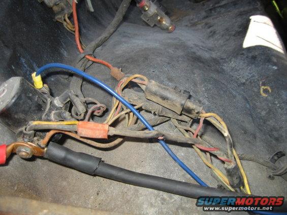 Here is the fuseable link that started to smoke.  You can see where I added a batter cable and start wire to the relay for the gear reduction starter