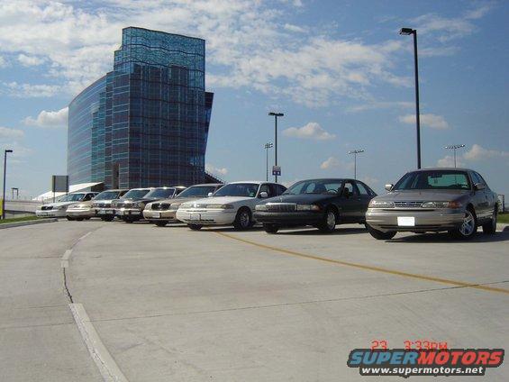 1988 Ford Crown Victoria LTD sedans parked in a line, front view