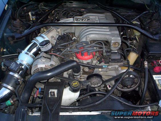 1994 Ford Mustang engine bay with 5.0 HO badging