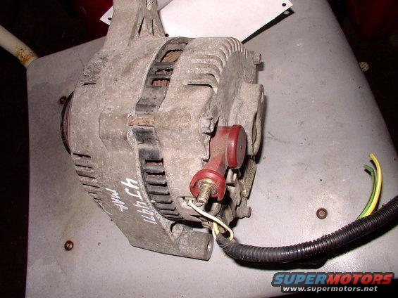 Straight from the junkyard. $60 Canadian for this 3G 130 amp unit off a wrecked 95 Windstar.  The redish plastic cap can be taken right off to reveal a stud.