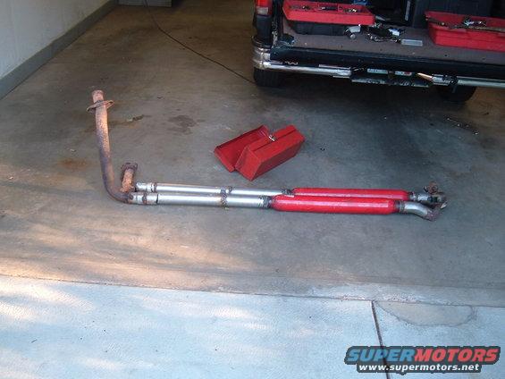 the temp exhaust i used while waiting for my parts 