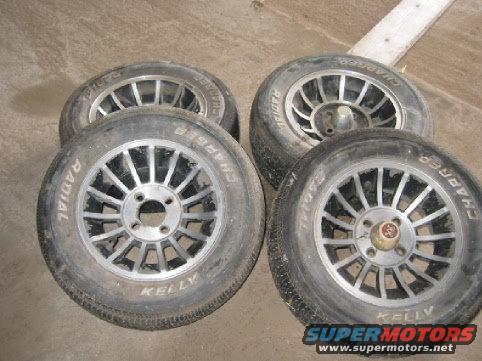 Four Kelly Charger radial tires on aluminum alloy wheels