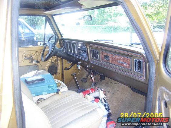 Front interior stripped down for body work