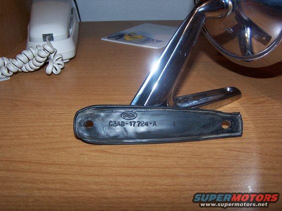 Chrome side mirror part with Ford logo and C3AB-17724-A part number