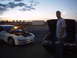 1993 Ford Probe - Two cars, a 1993 Ford Probe and another sedan, sit with hoods open at dusk.