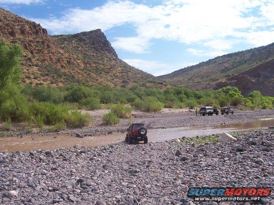 July 30, 2005 San Francisco River Run — Everyone gathers at trail head.