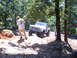 1988 Ford Bronco - A white Ford Bronco tackles a challenging off-road course on a sunny day.