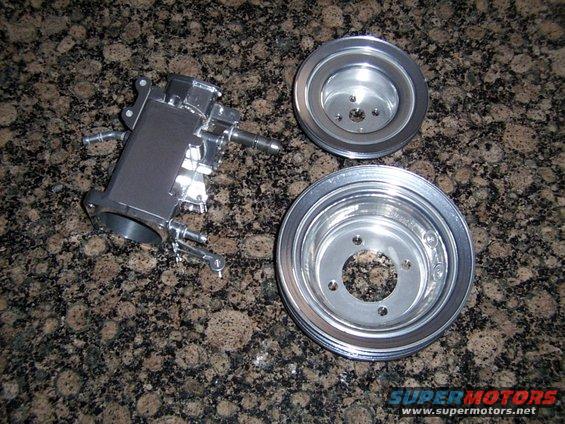 Pulleys and upper intake Cermachromed