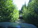 2000 Jeep Cherokee - Two SUVs navigate a rough, wooded trail under a bright sky.