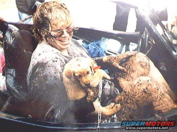 mudbath.jpg Here's me and our dog Hunny 7 years ago...had to break her in with the wheeling hehe