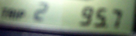 Digital display showing '95 1