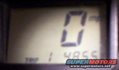 Digital odometer showing 0 and trip 1 4855, with SUPERMOTORS watermark
