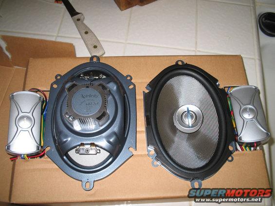 Infinity car speakers with Pioneer tweeters