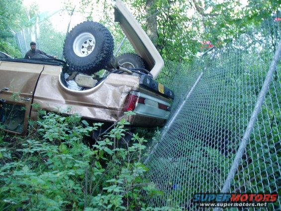 up against the fence