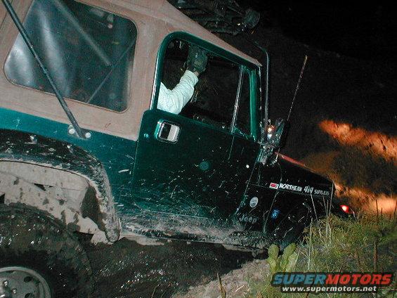 James dropping into mud pit