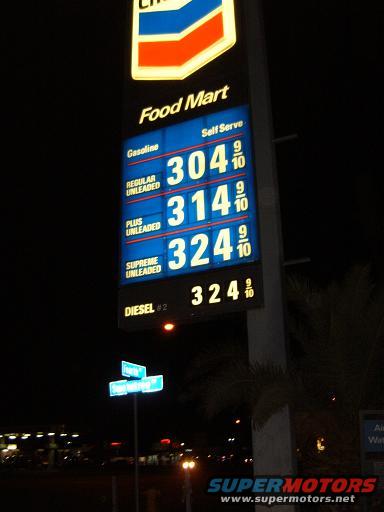 HOLY CARP!  
gas preices going into Cali.
