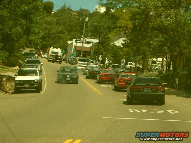 Driving through a small mt. town