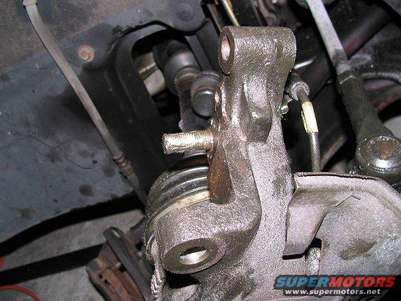 Frozen bolt, head ripped off on other side.