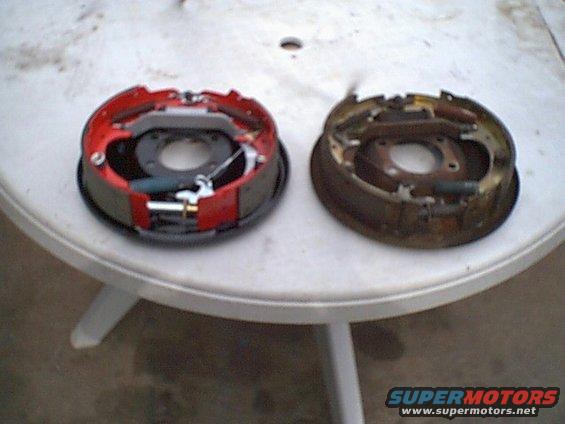 old-and-redone-brake.jpg here is the finished look after i replaced the springs and shoes and cleaned and painted