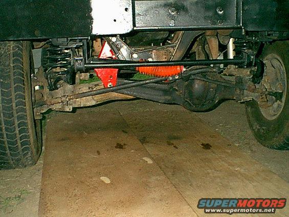 dropsinstalled.jpg here is a front shot with both mounts in place. Time to do a Knuckle under to reduce the steering angle. then align and and drive.