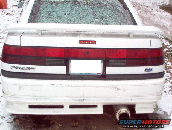 White Ford Probe GT rear with spoiler and GT badge