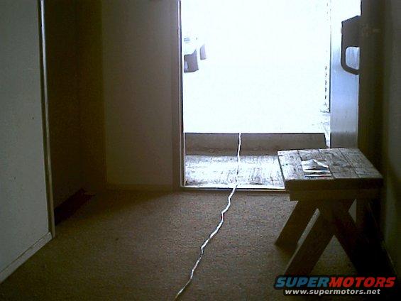Extension cords to get from my apartment, down the hall out the door and through the parking lot to the truck. About 150'.
