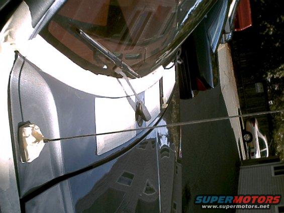 Hood cowl masked off