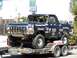 1979 Ford Bronco - A modified 1979 Ford Bronco, prepared for off-road racing, is transported on a trailer.